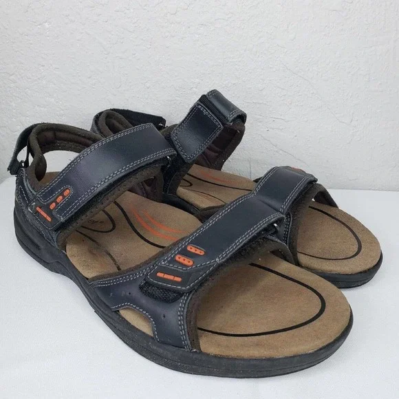 Orthofeet Black Cambria Diabetic Sandals Mens Comfort Shoes Walking - Picture 13 of 13